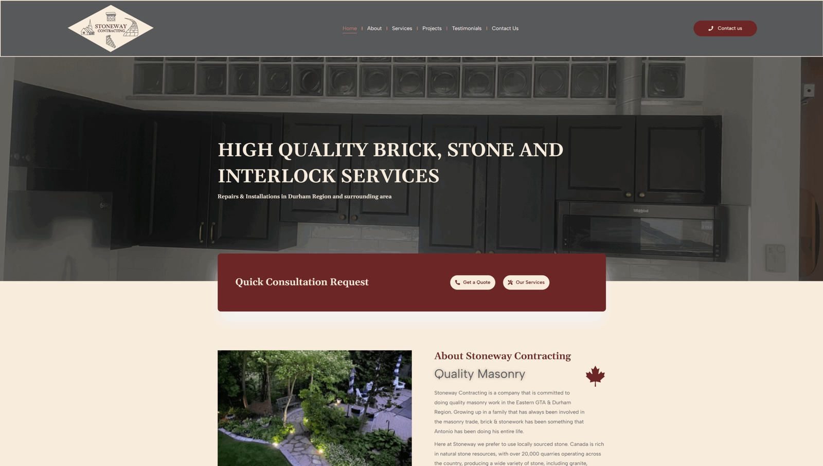 Snapshot of www.stonewaycontracting.com